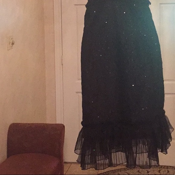 Vtg inspired lookBlack sleeveless evening dress - Picture 6 of 8